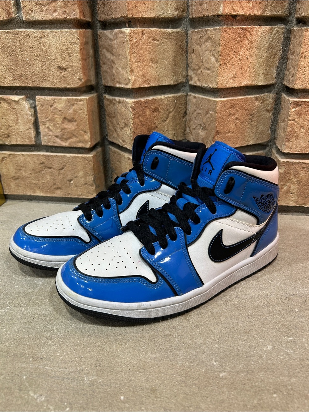 Nike Air Jordan 1 Mid SE Signal Blue/Black-White, Men’s Shoes Size US 9